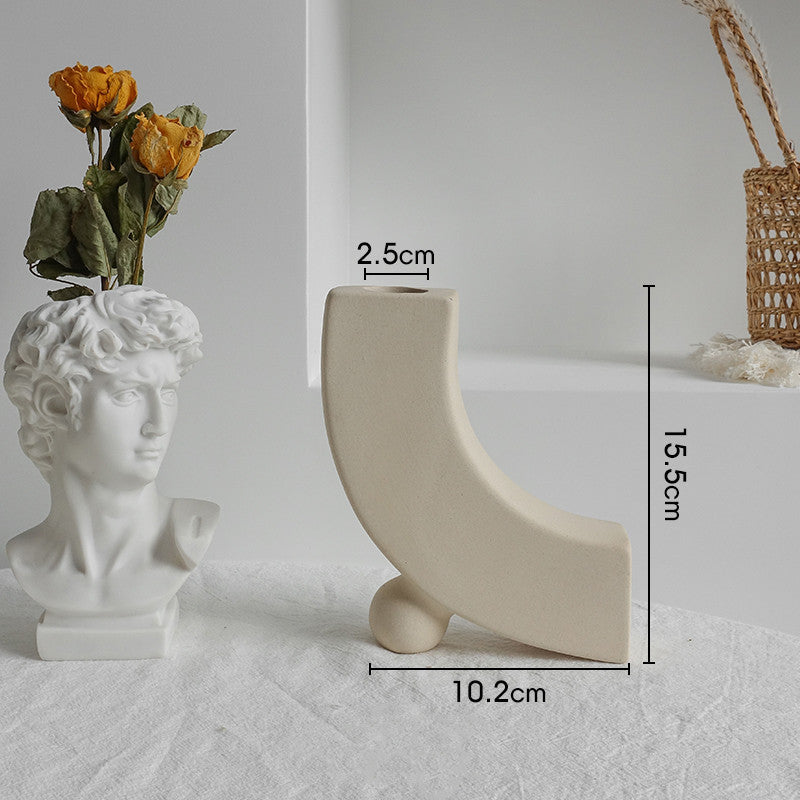 Nordic Ceramic Flower Vase Ornaments Art Vase