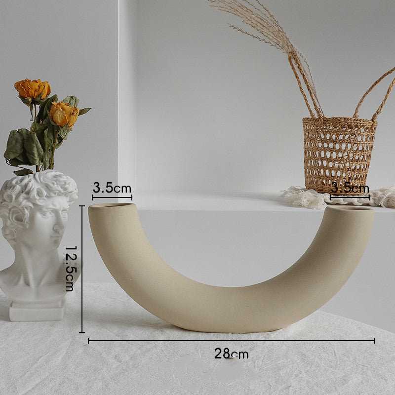 Nordic Ceramic Flower Vase Ornaments Art Vase