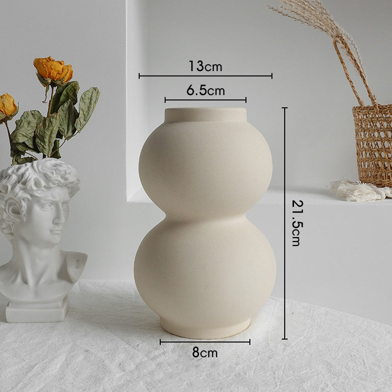 Nordic Ceramic Flower Vase Ornaments Art Vase
