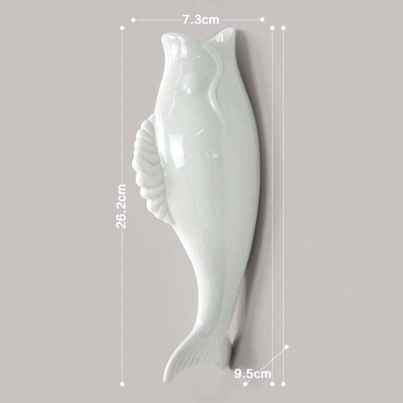 Creative Wall Ceramic Goldfish Wall Hanging Three-Dimensional Vase