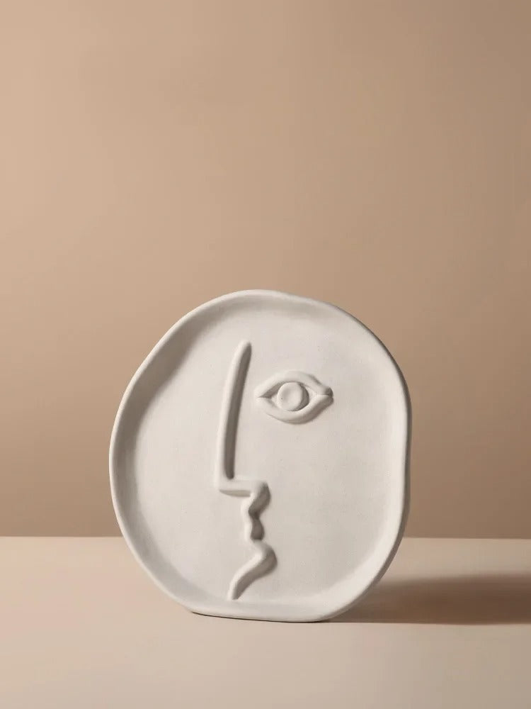 Nordic Picasso Creative Ceramic Face Vase – Artistic Elegance for Your Home