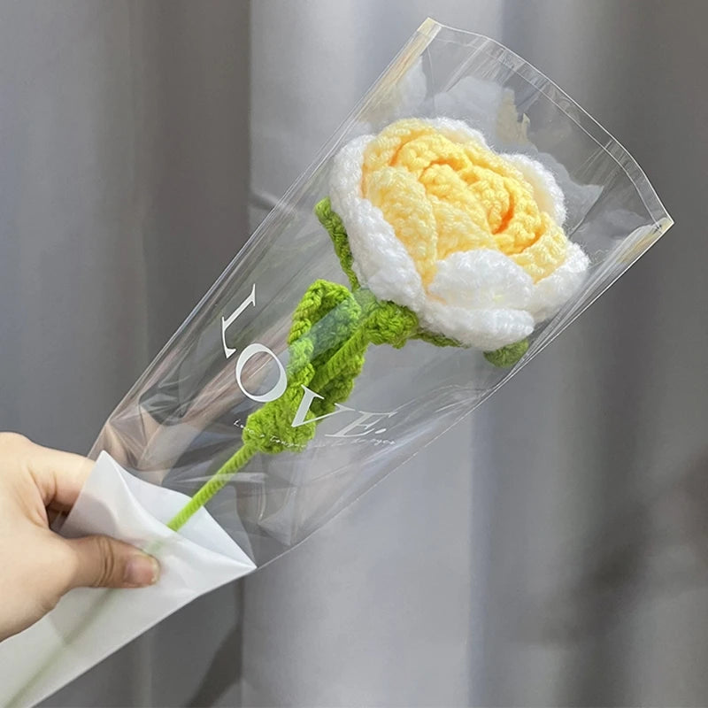 Crochet Carnation Hand Woven Flower Bouquet