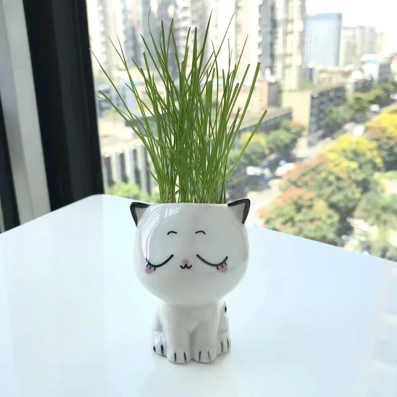 DIY Cute Mini Cat Shaped Ceramic Plant Pot