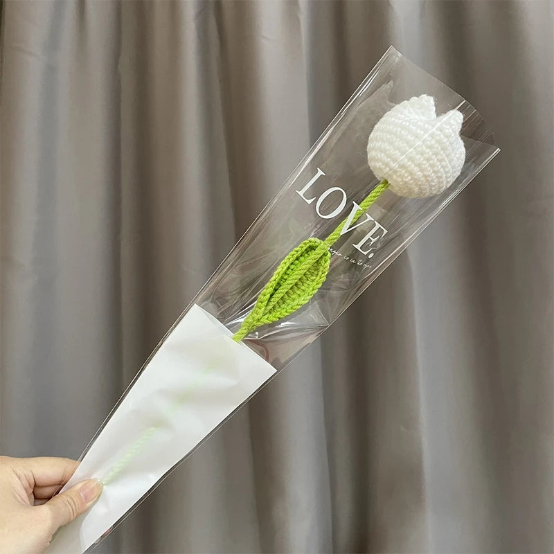 Crochet Carnation Hand Woven Flower Bouquet