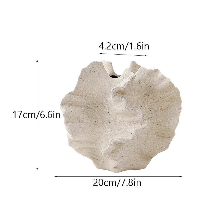 Ceramic Coral Nordic Container for Flower Pampas Grass