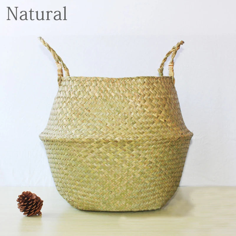 Straw Weaving Flower Plant Pot Basket