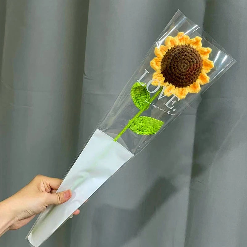 Crochet Carnation Hand Woven Flower Bouquet