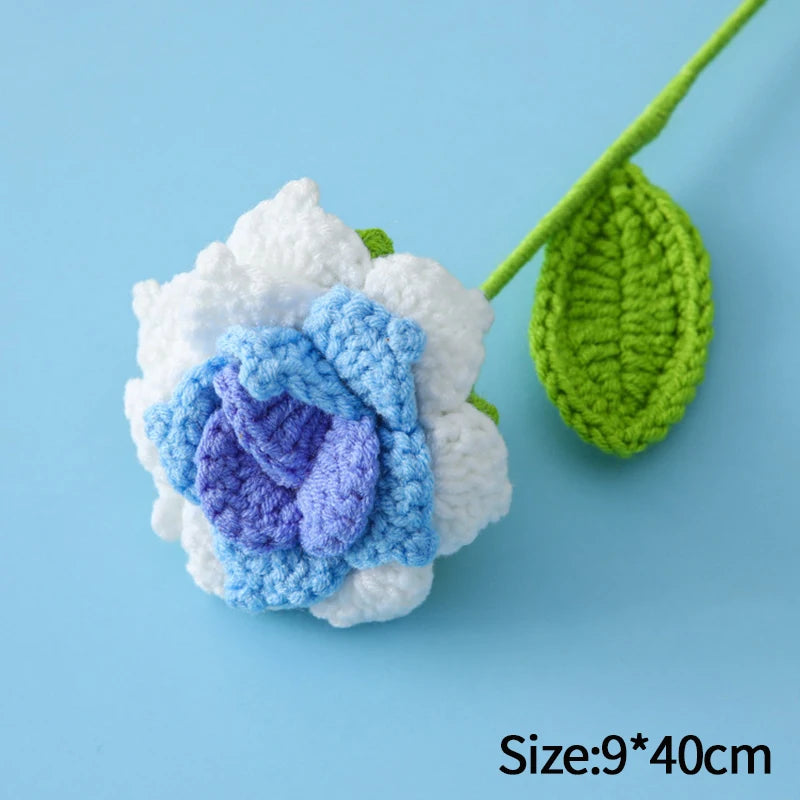 Crochet Carnation Hand Woven Flower Bouquet
