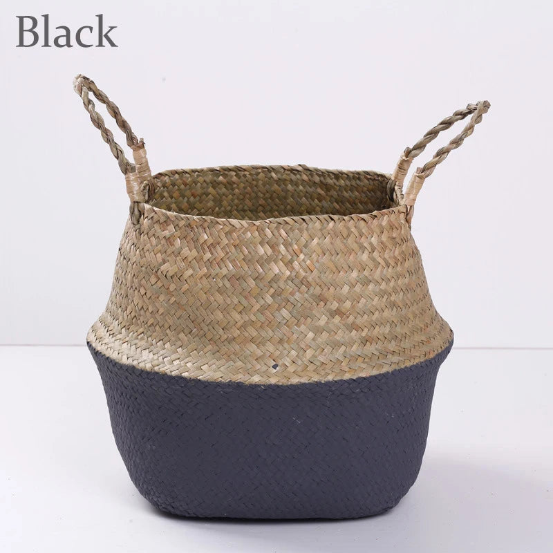 Straw Weaving Flower Plant Pot Basket