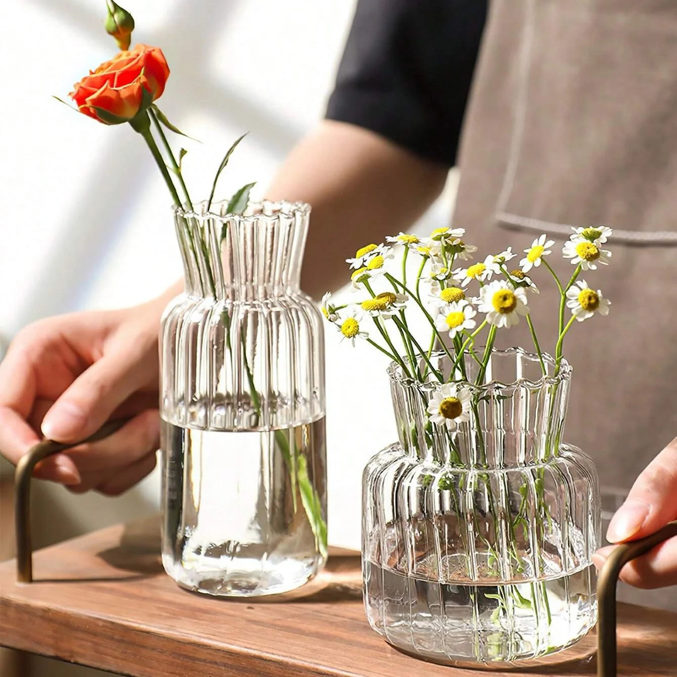 Hydroponic Glass Flower Arrangement Container Vase Table Decor