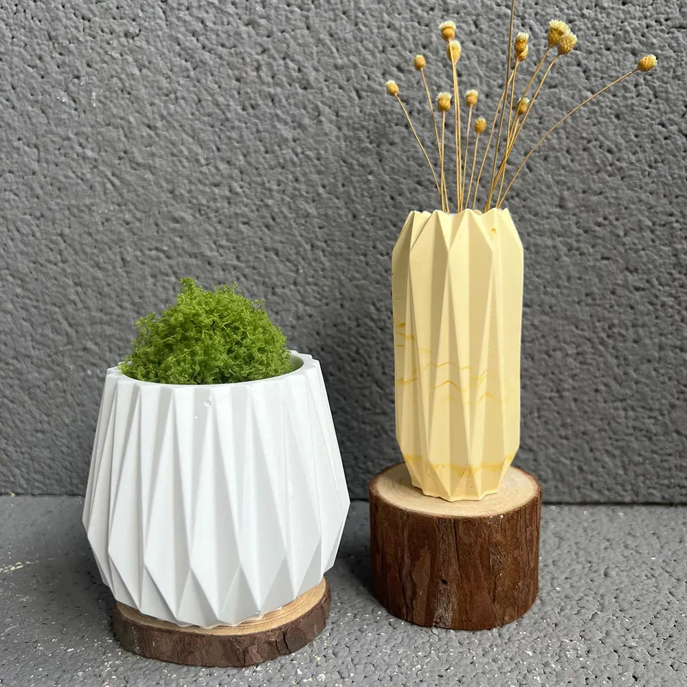 Silicone Mold DIY Geometric Shape Flower Pot Candle Jar Home Decor