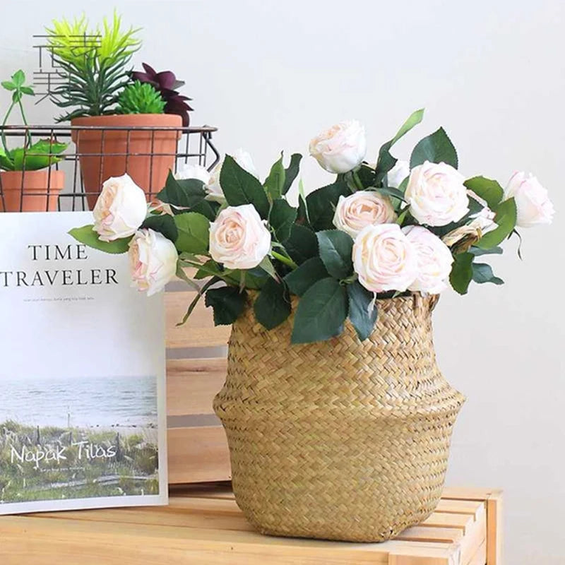 Straw Weaving Flower Plant Pot Basket