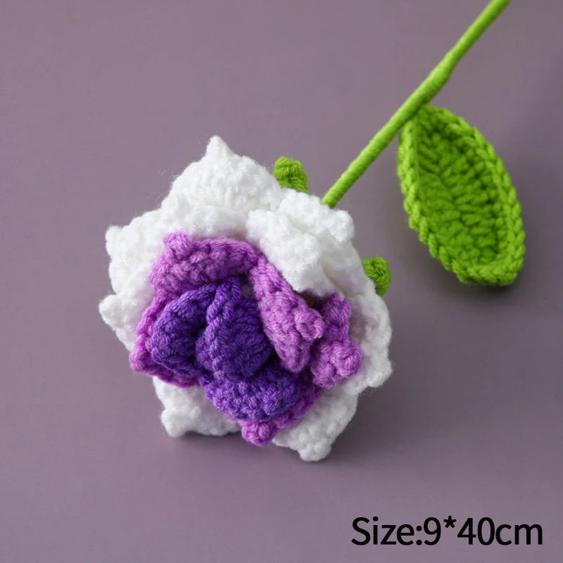 Crochet Carnation Hand Woven Flower Bouquet