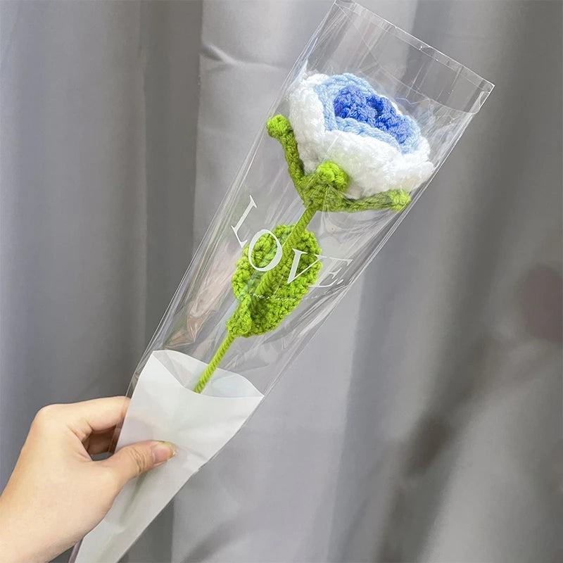 Crochet Carnation Hand Woven Flower Bouquet