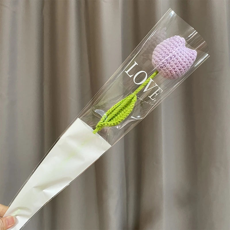 Crochet Carnation Hand Woven Flower Bouquet