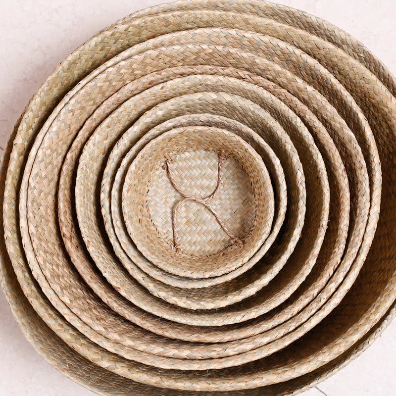 Straw Weaving Flower Plant Pot Basket