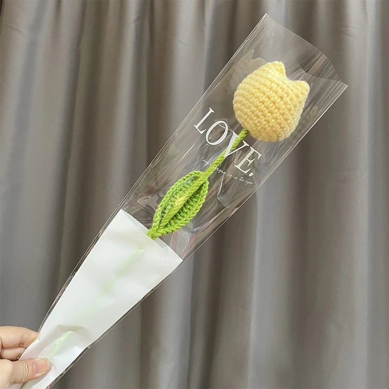 Crochet Carnation Hand Woven Flower Bouquet