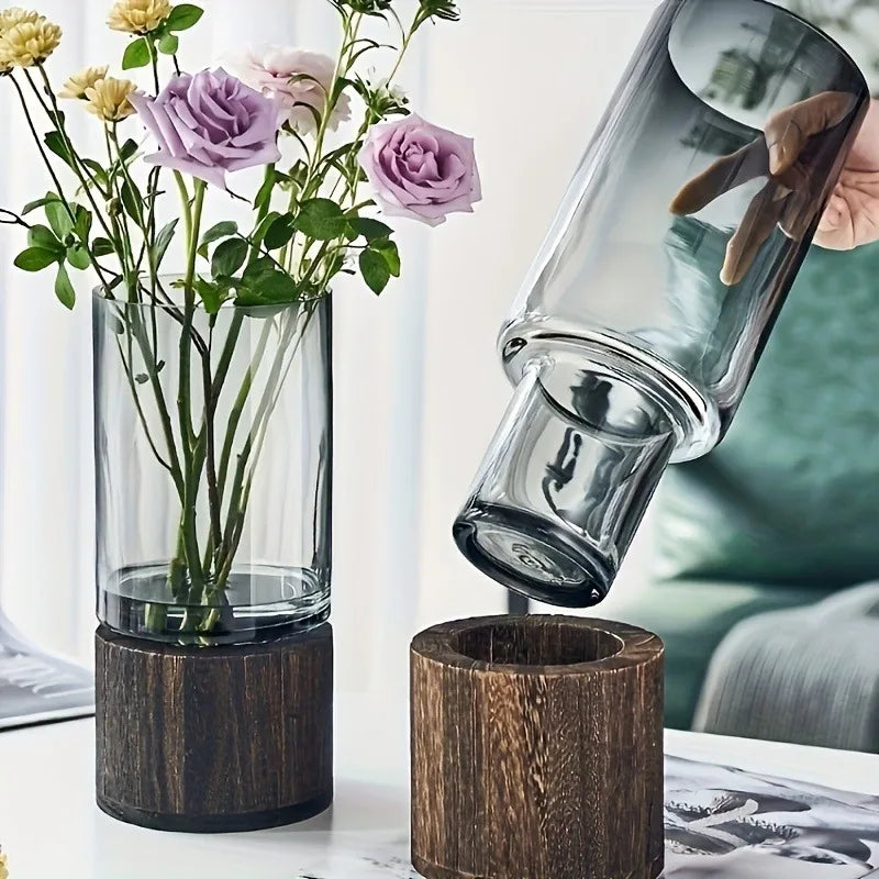 Retro Primary Color Creative Glass Vase