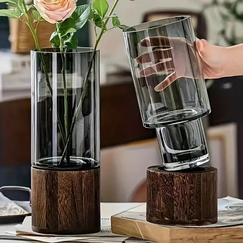 Retro Primary Color Creative Glass Vase