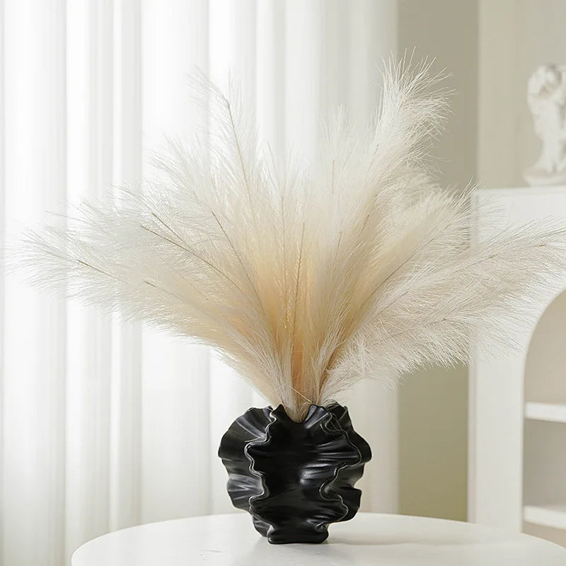 Ceramic Coral Nordic Container for Flower Pampas Grass