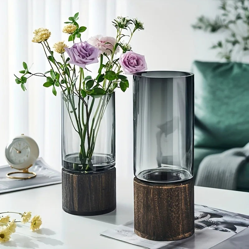 Retro Primary Color Creative Glass Vase