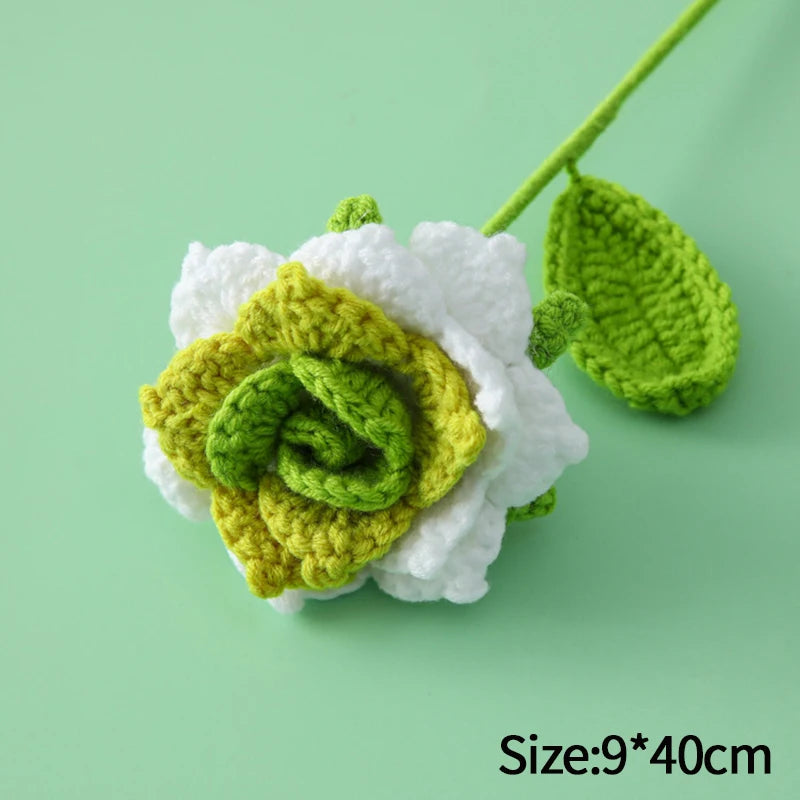 Crochet Carnation Hand Woven Flower Bouquet