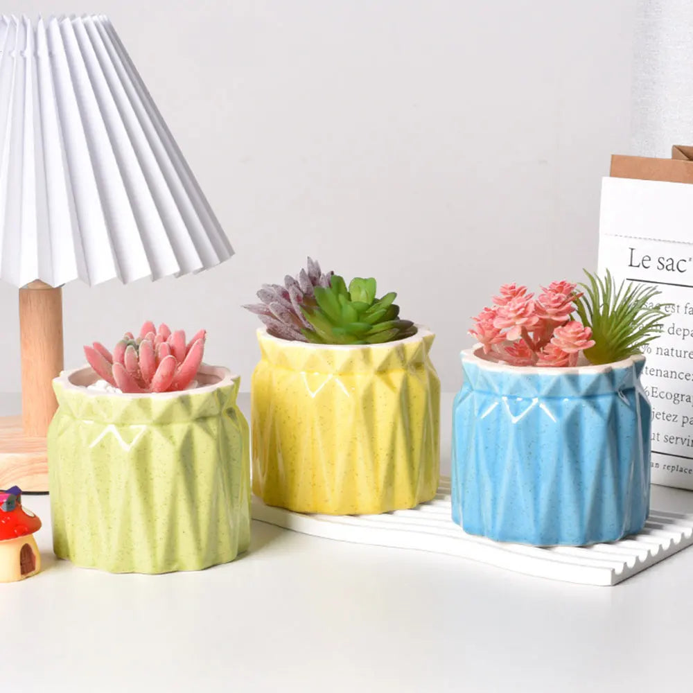 Silicone Mold DIY Geometric Shape Flower Pot Candle Jar Home Decor
