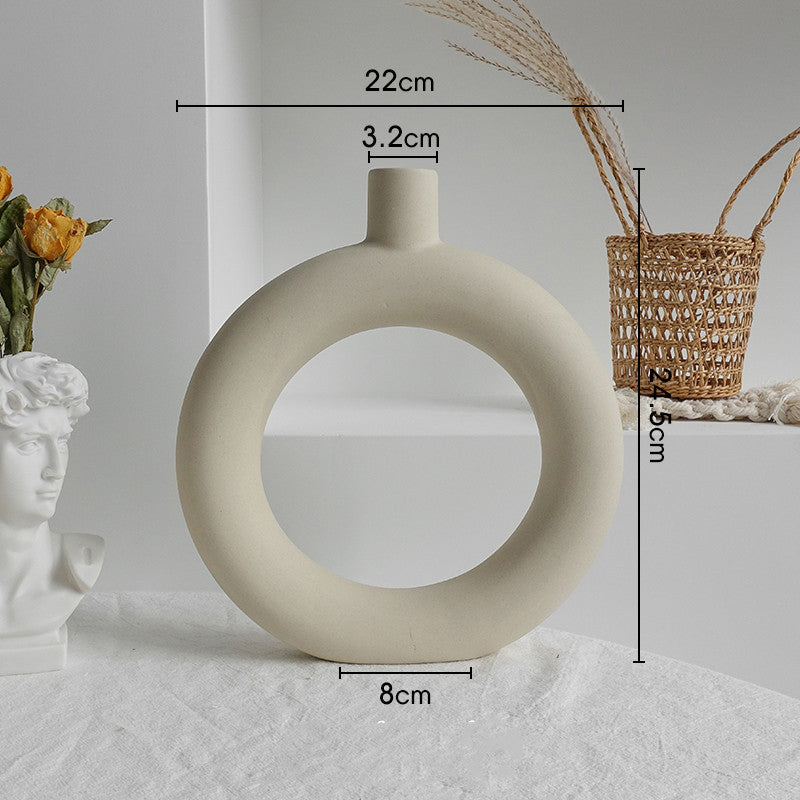Nordic Ceramic Flower Vase Ornaments Art Vase