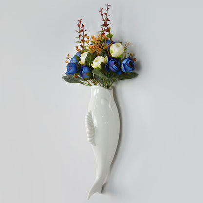 Creative Wall Ceramic Goldfish Wall Hanging Three-Dimensional Vase