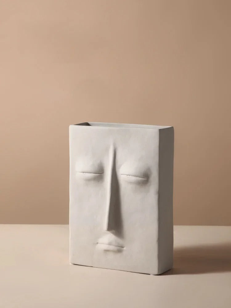 Nordic Picasso Creative Ceramic Face Vase – Artistic Elegance for Your Home