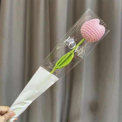 Crochet Carnation Hand Woven Flower Bouquet