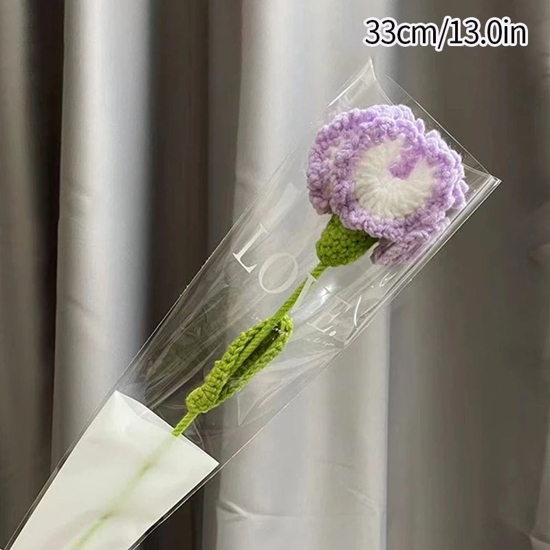 Crochet Carnation Hand Woven Flower Bouquet