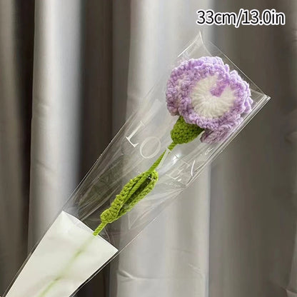 Crochet Carnation Hand Woven Flower Bouquet