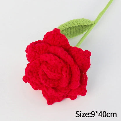 Crochet Carnation Hand Woven Flower Bouquet