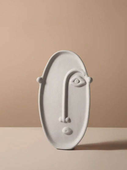 Nordic Picasso Creative Ceramic Face Vase – Artistic Elegance for Your Home